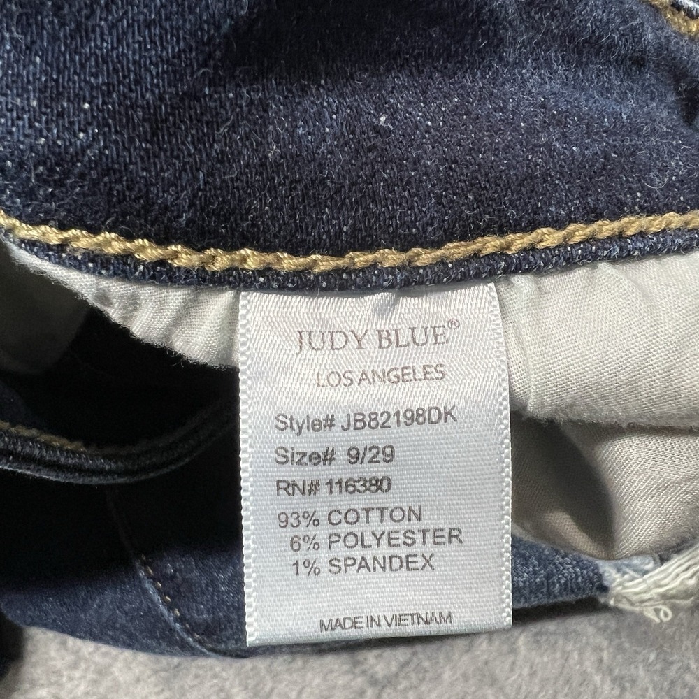Judy Blue Jeans Womens 29 Boyfriend Dark Wash Mid Rise Stretch Denim - Picture 4 of 10